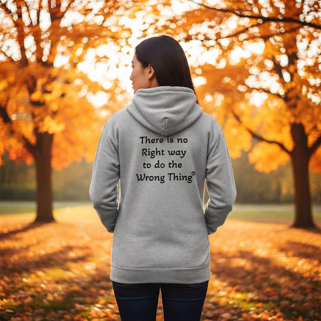 Corrected grey hoodie with a solid fleece back and no back zipper