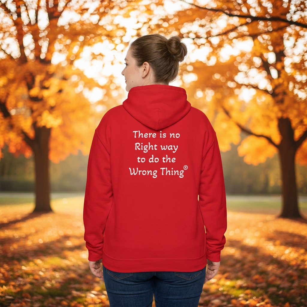 Red white-letter zip hoodie fall model