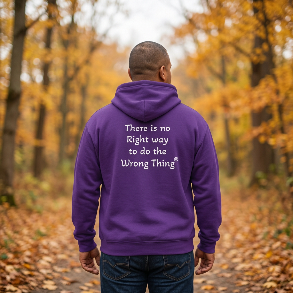 Purple white-letter zip hoodie fall model