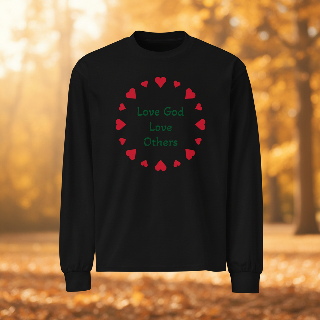 Black long sleeve shirt fall outdoor background