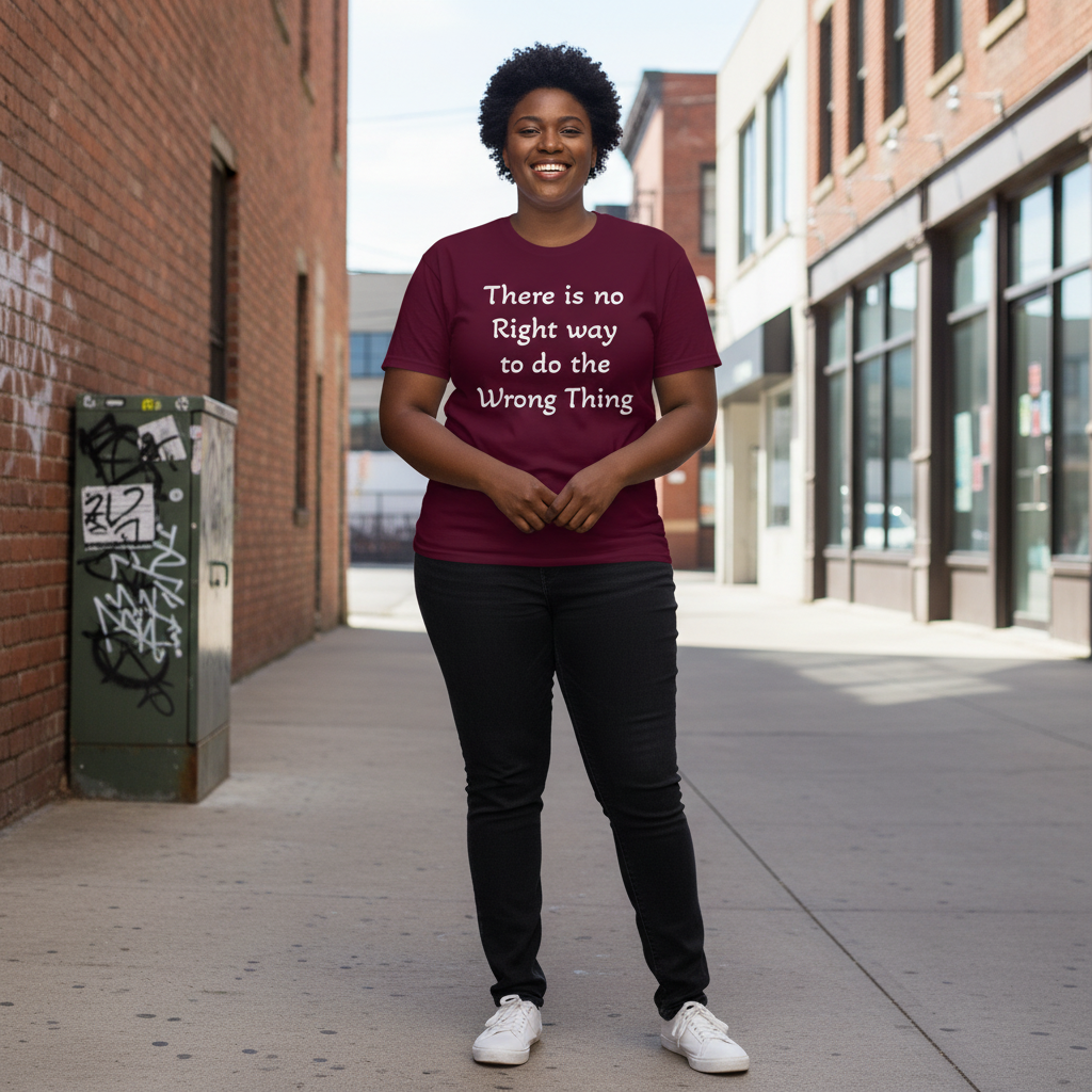 Maroon plus-size dark-skinned Black woman urban