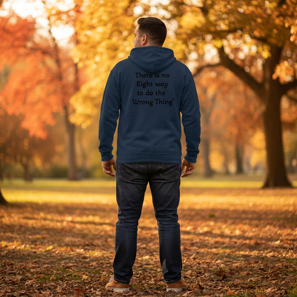 Man in Navy hoodie